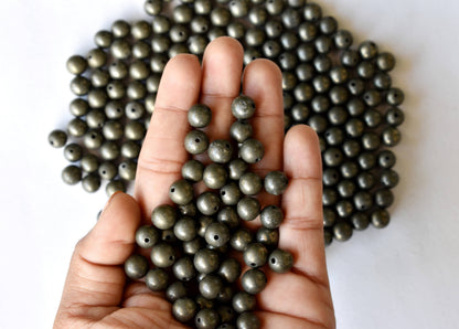 Pyrite Beads, Natural Round Crystal Beads 4mm to 12mm  DestGlow
