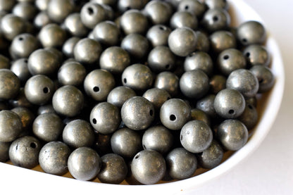 Pyrite Beads, Natural Round Crystal Beads 4mm to 12mm  DestGlow