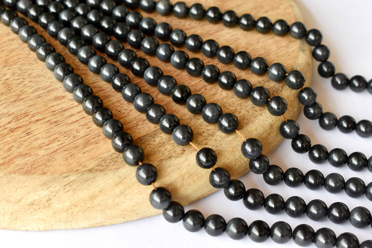 Rainbow Black Obsidian Beads, Natural Round Crystal Beads 4mm to 10mm  DestGlow