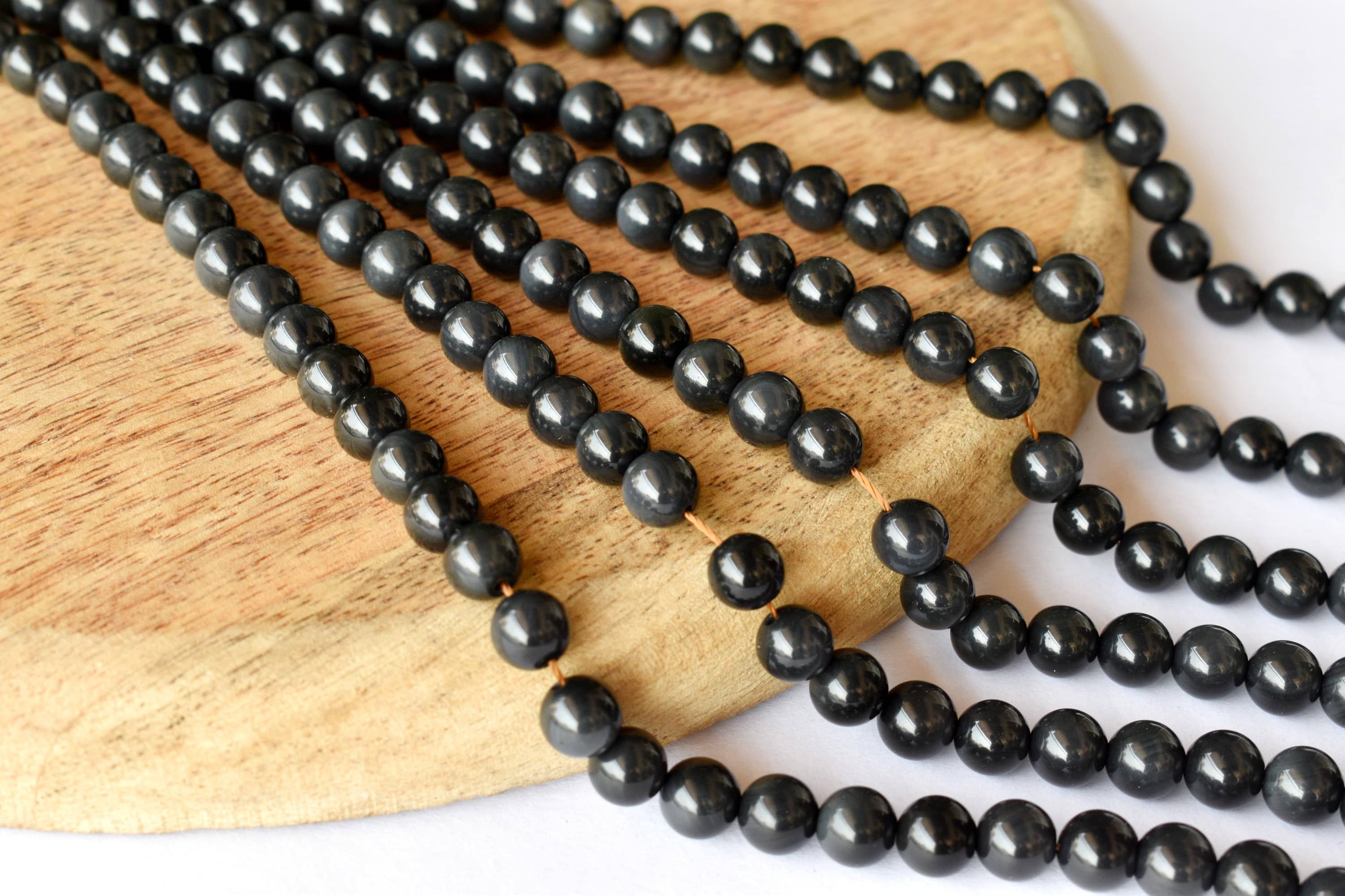 Rainbow Black Obsidian Beads, Natural Round Crystal Beads 4mm to 10mm  DestGlow