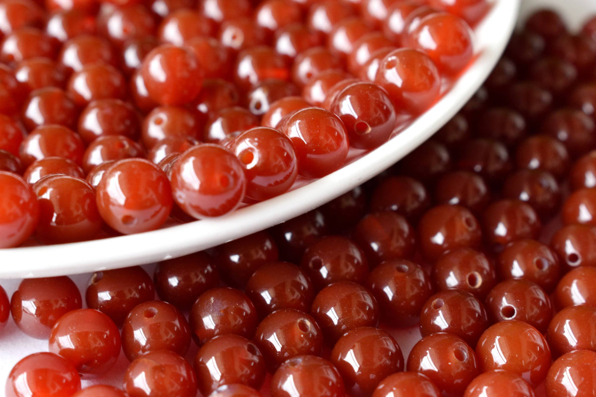 Red Onyx Beads, Natural Round Crystal Beads 4mm to 12mm  DestGlow