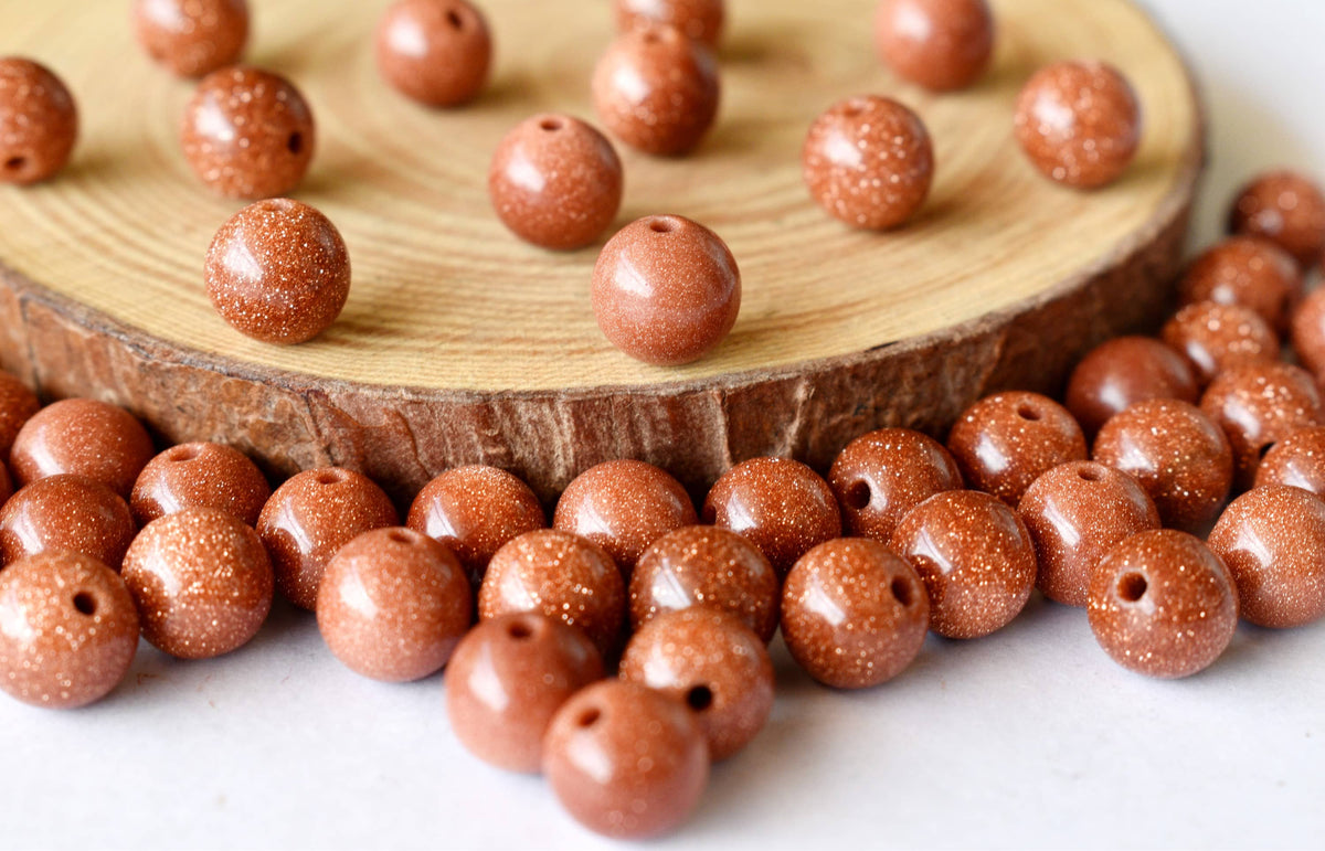 Red Sandstone Beads, Natural Round Crystal Beads 4mm to 16mm  DestGlow