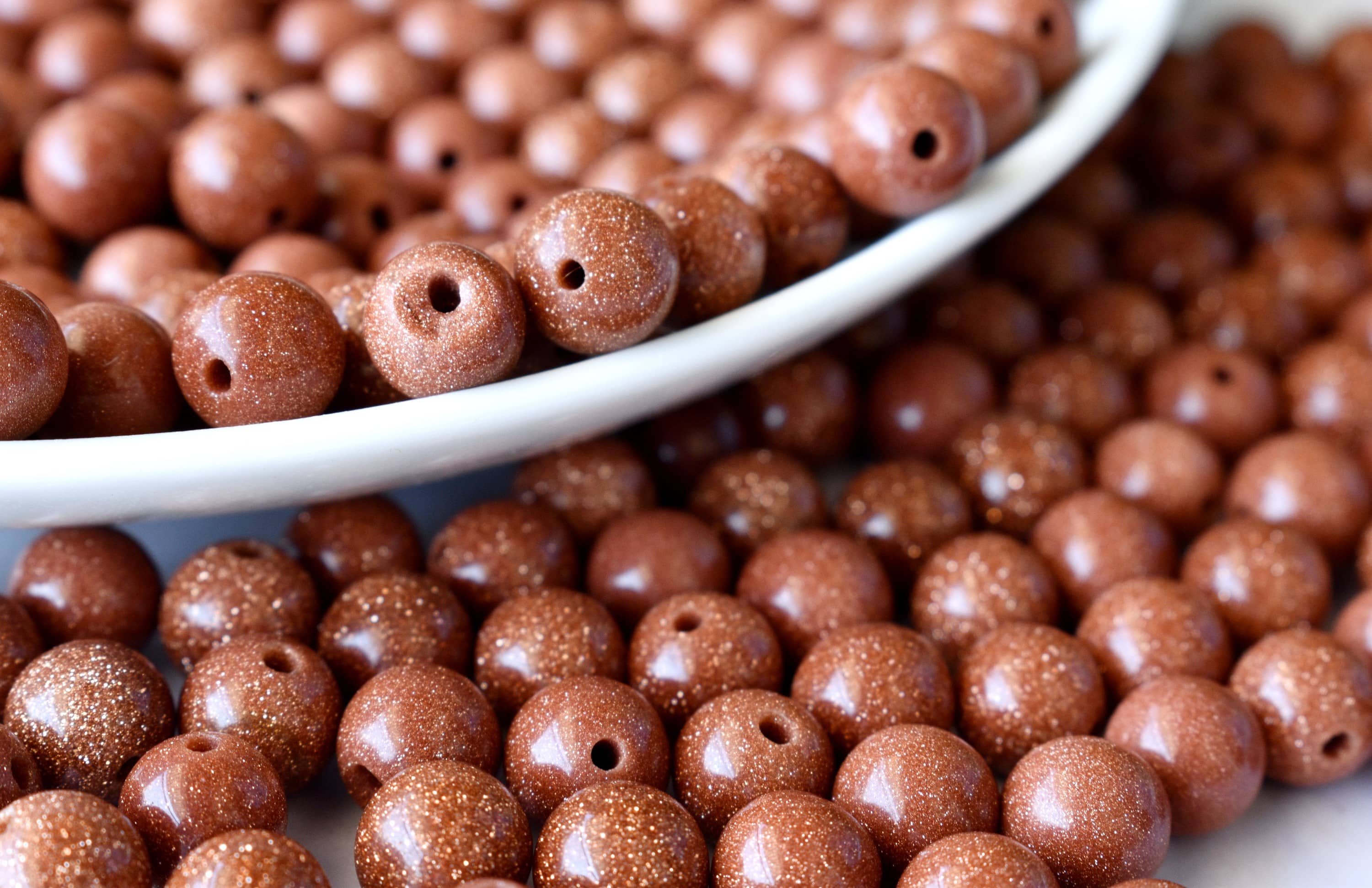 Red Sandstone Beads, Natural Round Crystal Beads 4mm to 16mm  DestGlow
