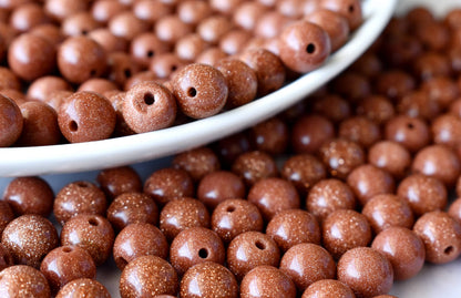 Red Sandstone Beads, Natural Round Crystal Beads 4mm to 16mm  DestGlow
