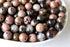 Rhodonite Beads, Natural Round Crystal Beads 4mm to 12mm  DestGlow