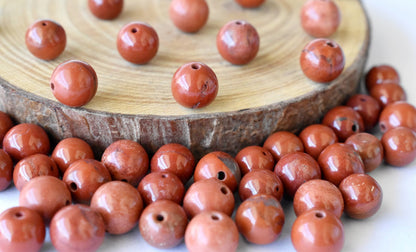 Red Jasper Beads, Natural Round Crystal Beads 4mm to 12mm  DestGlow