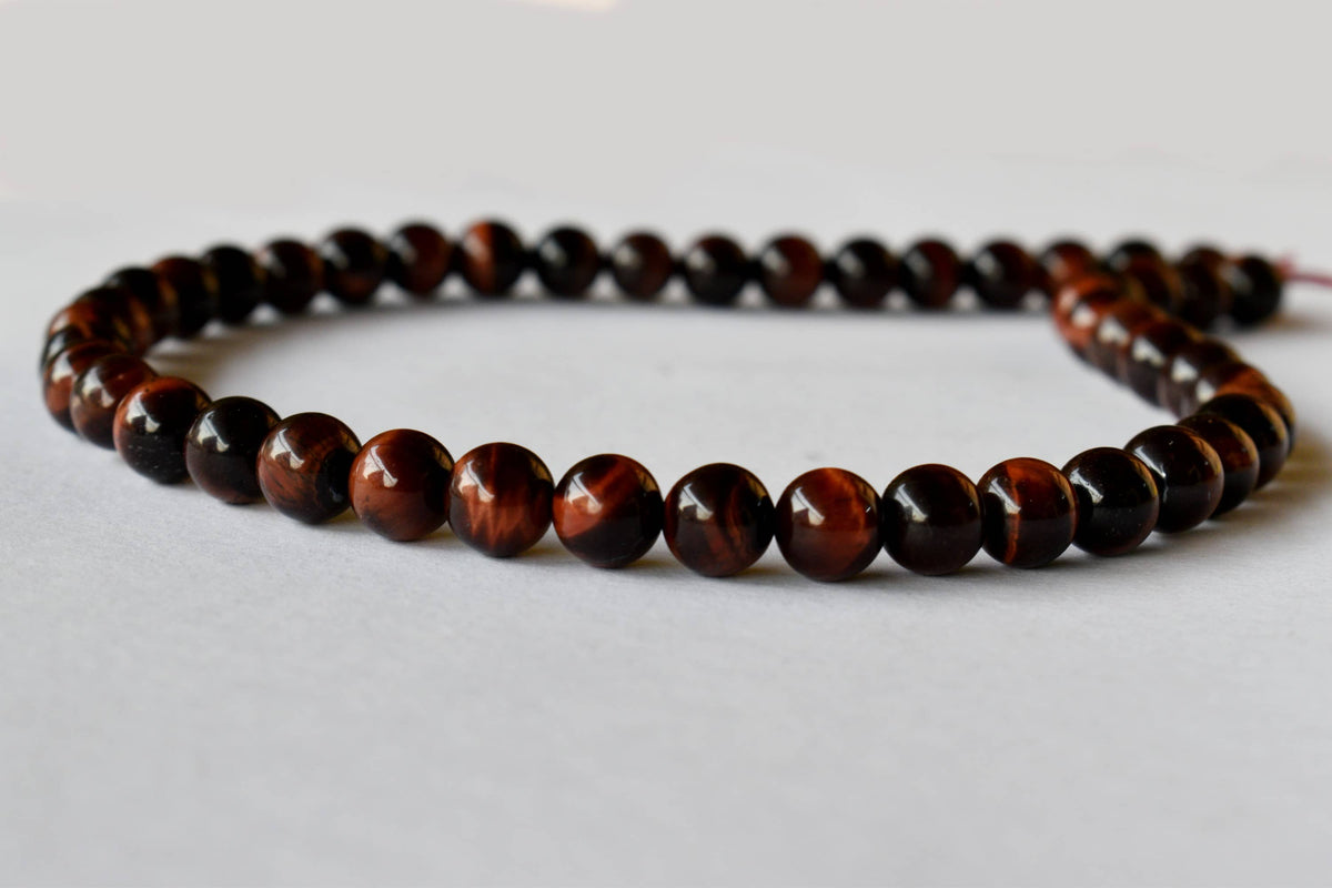 Red Tiger Eye Beads, Natural Round Crystal Beads 4mm to 12mm  DestGlow