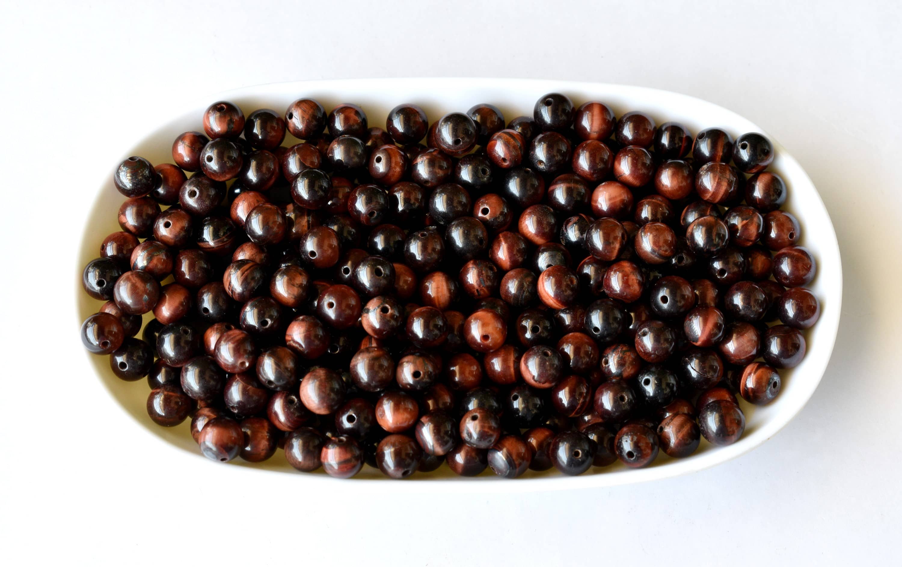Red Tiger Eye Beads, Natural Round Crystal Beads 4mm to 12mm  DestGlow
