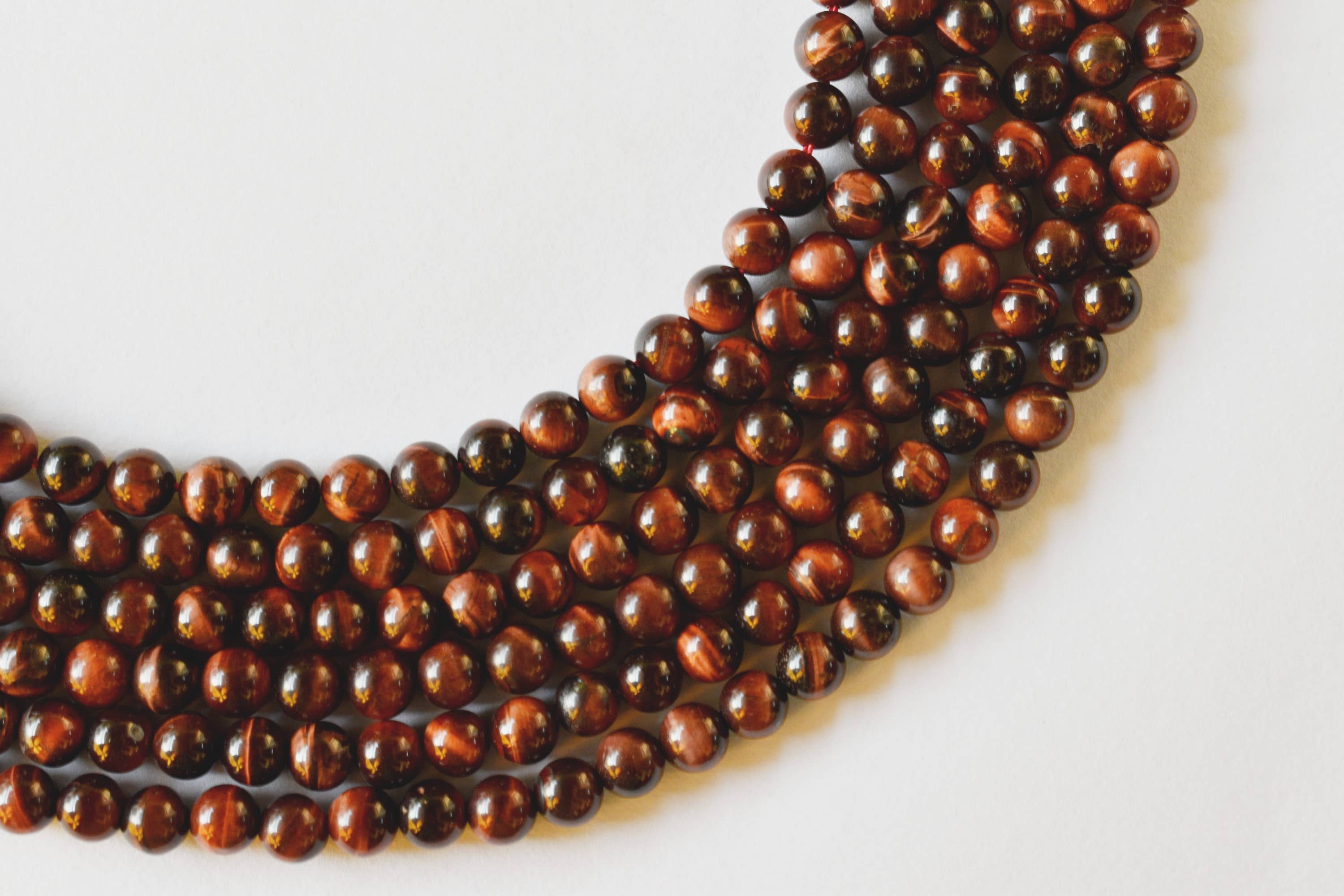 Red Tiger Eye Beads, Natural Round Crystal Beads 4mm to 12mm  DestGlow