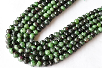 Ruby Zosite Beads, Natural Round Crystal Beads 4mm to 12mm  DestGlow