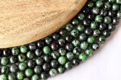 Ruby Zosite Beads, Natural Round Crystal Beads 4mm to 12mm  DestGlow