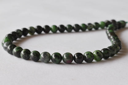 Ruby Zosite Beads, Natural Round Crystal Beads 4mm to 12mm  DestGlow