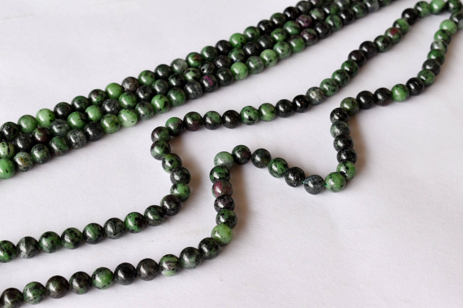 Ruby Zosite Beads, Natural Round Crystal Beads 4mm to 12mm  DestGlow