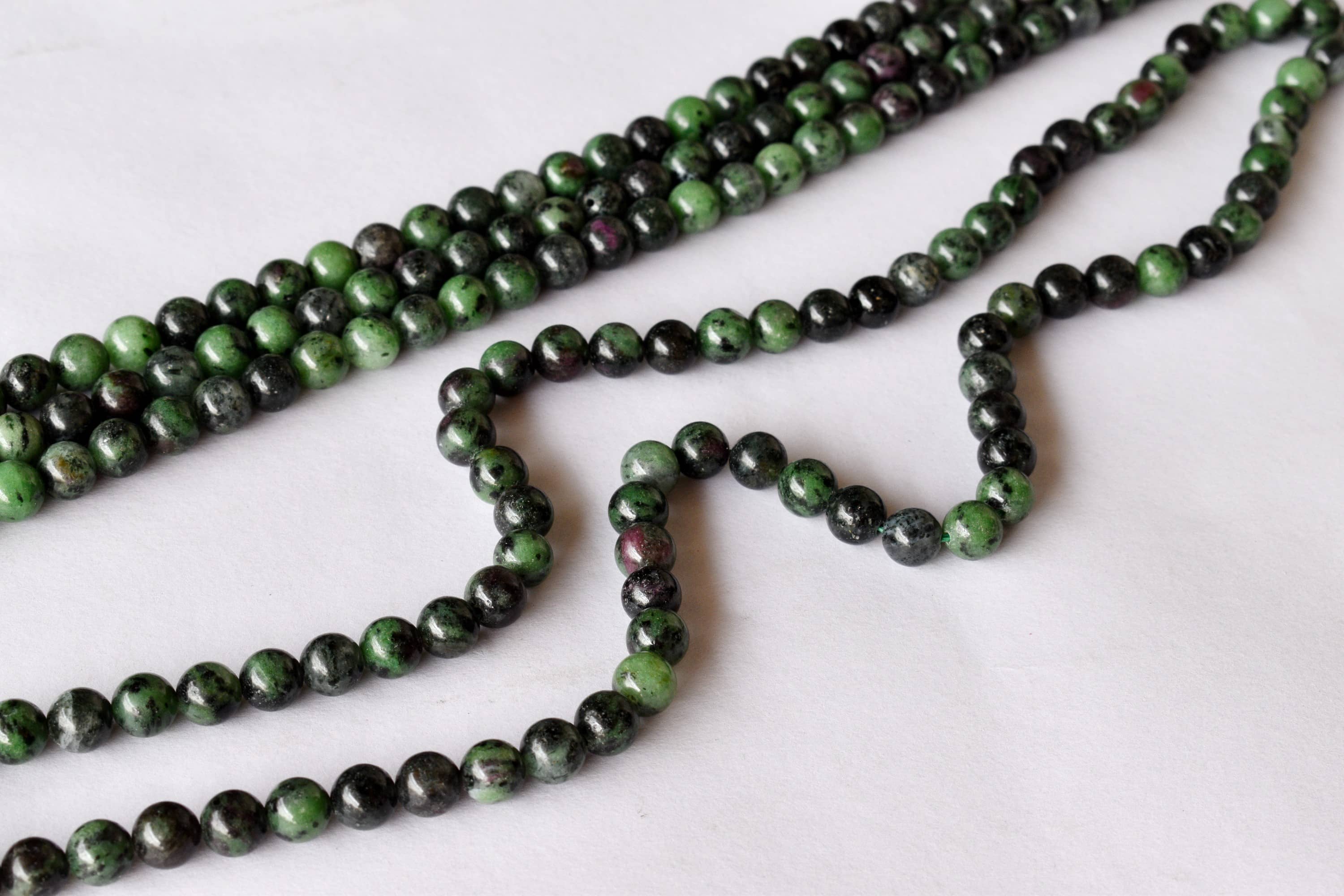 Ruby Zosite Beads, Natural Round Crystal Beads 4mm to 12mm  DestGlow