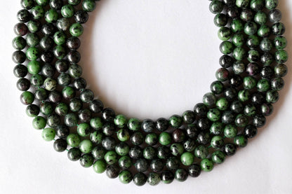 Ruby Zosite Beads, Natural Round Crystal Beads 4mm to 12mm  DestGlow