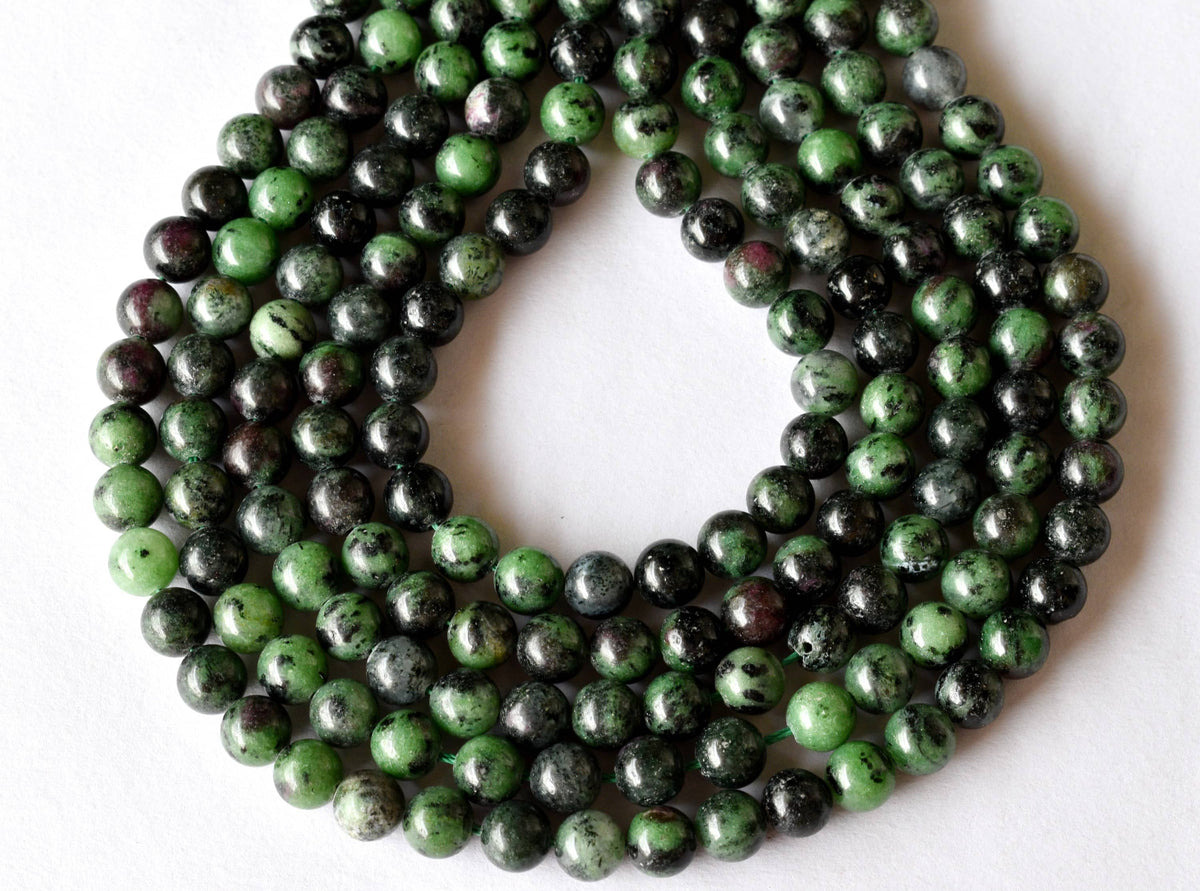 Ruby Zosite Beads, Natural Round Crystal Beads 4mm to 12mm  DestGlow