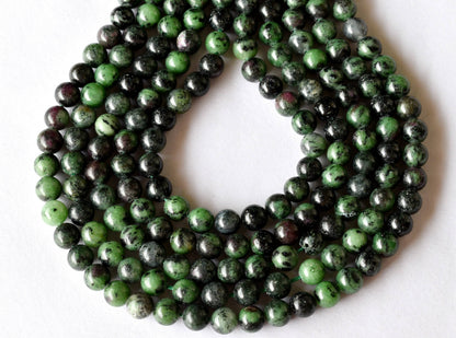 Ruby Zosite Beads, Natural Round Crystal Beads 4mm to 12mm  DestGlow