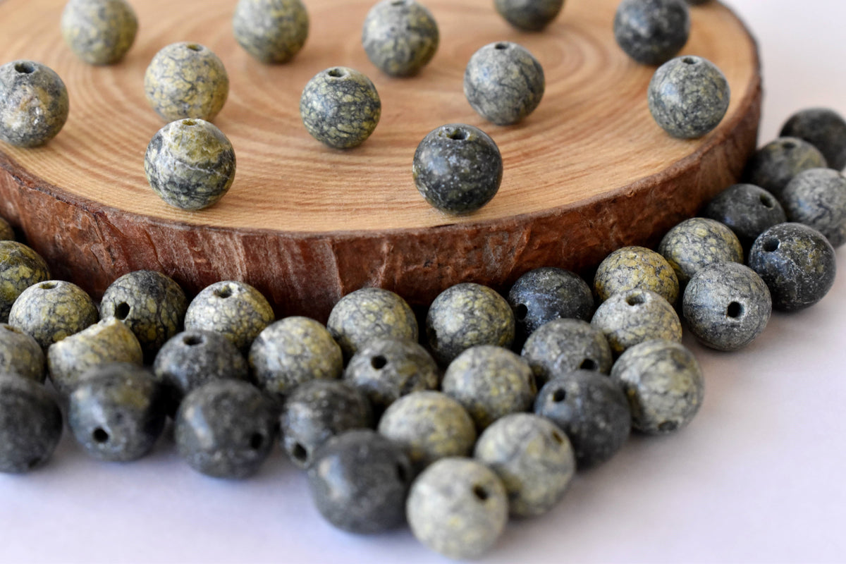 Seraphinite Beads, Natural Round Crystal Beads 4mm to 10mm  DestGlow