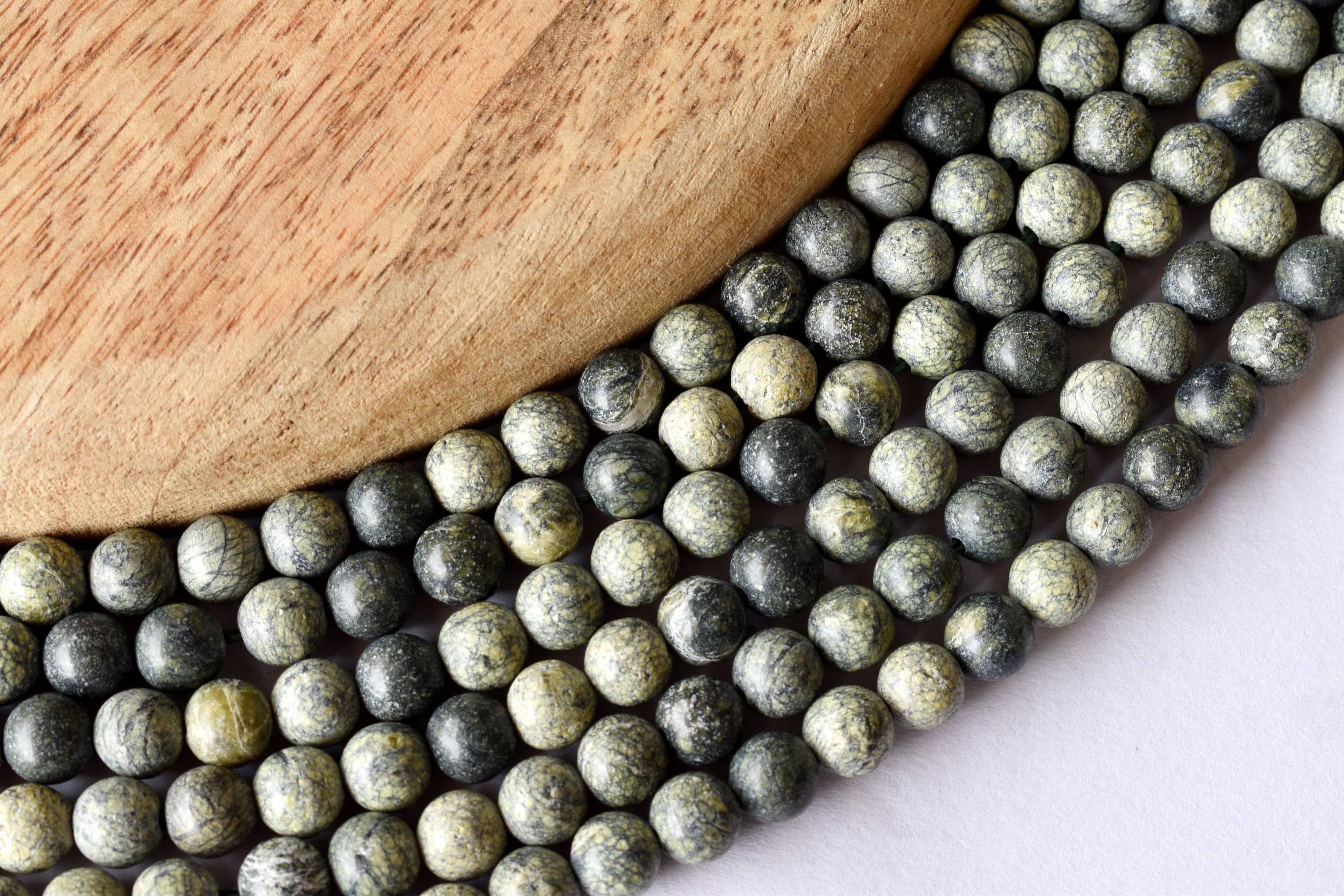 Seraphinite Beads, Natural Round Crystal Beads 4mm to 10mm  DestGlow
