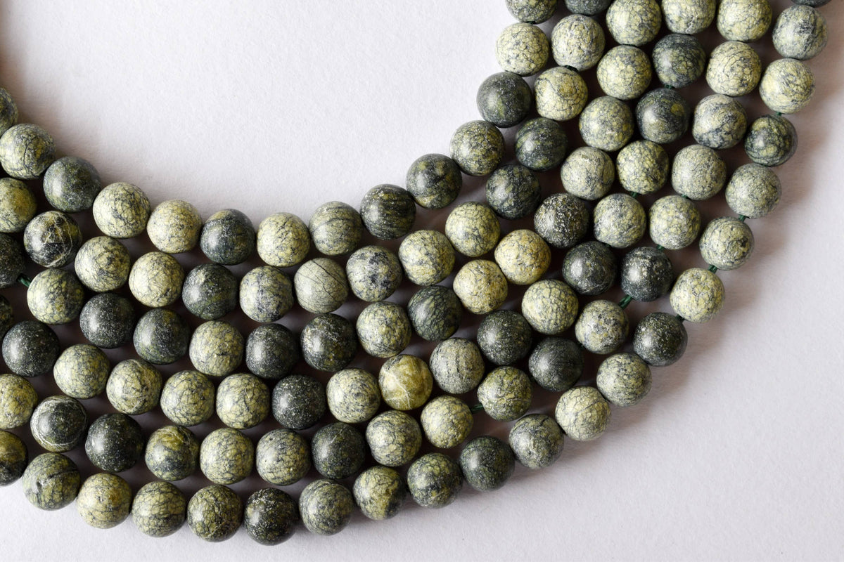 Seraphinite Beads, Natural Round Crystal Beads 4mm to 10mm  DestGlow