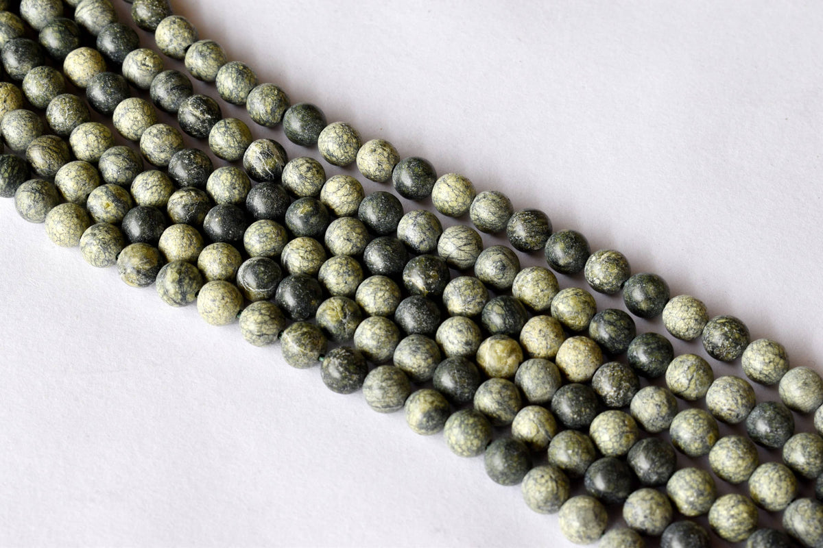 Seraphinite Beads, Natural Round Crystal Beads 4mm to 10mm  DestGlow