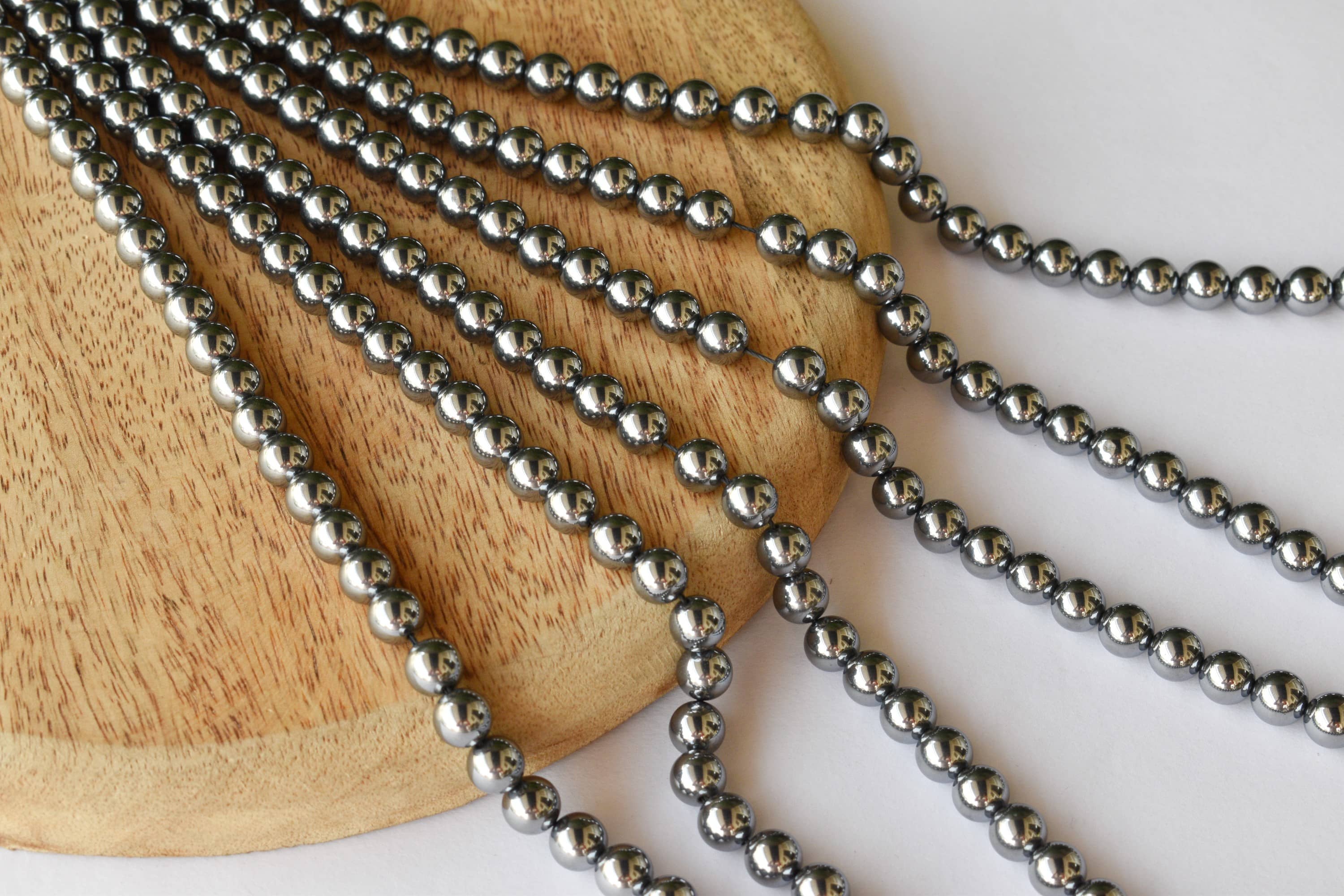 Shungite Elite Beads, Natural Round Crystal Beads 4mm to 10mm  DestGlow