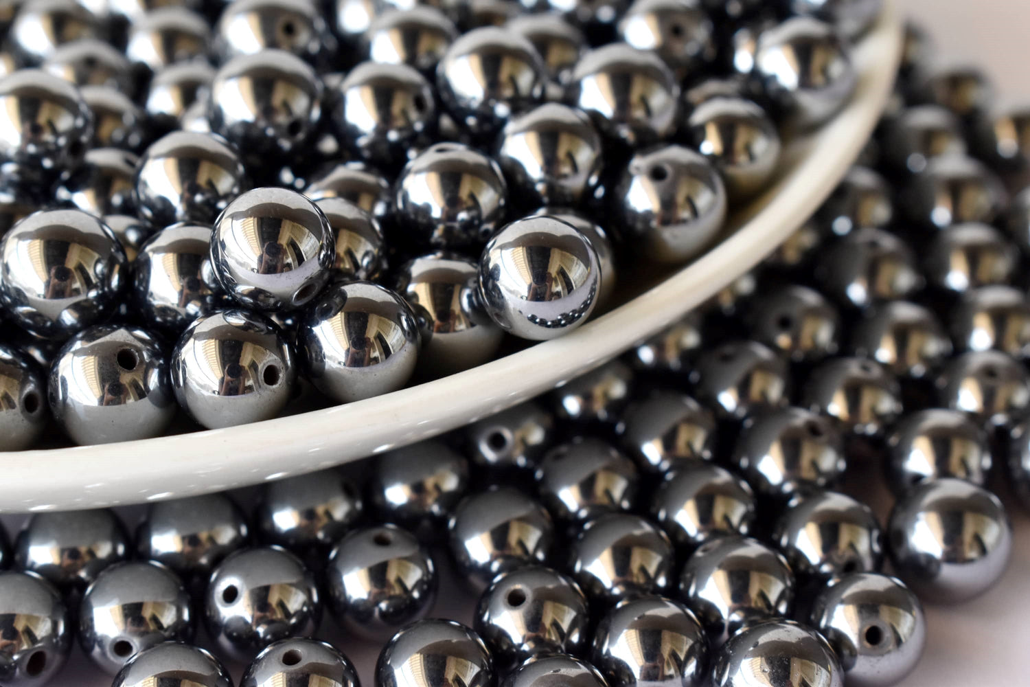 Shungite Elite Beads, Natural Round Crystal Beads 4mm to 10mm  DestGlow