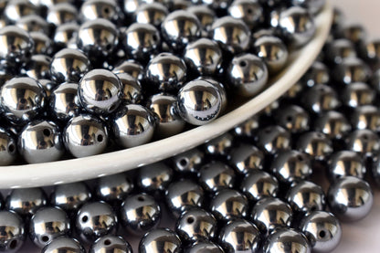 Shungite Elite Beads, Natural Round Crystal Beads 4mm to 10mm  DestGlow