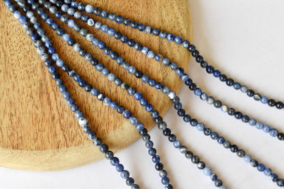 Sodalite Beads, Natural Round Crystal Beads 4mm to 12mm  DestGlow