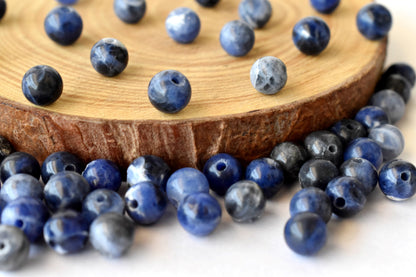 Sodalite Beads, Natural Round Crystal Beads 4mm to 12mm  DestGlow