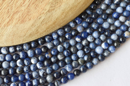Sodalite Beads, Natural Round Crystal Beads 4mm to 12mm  DestGlow