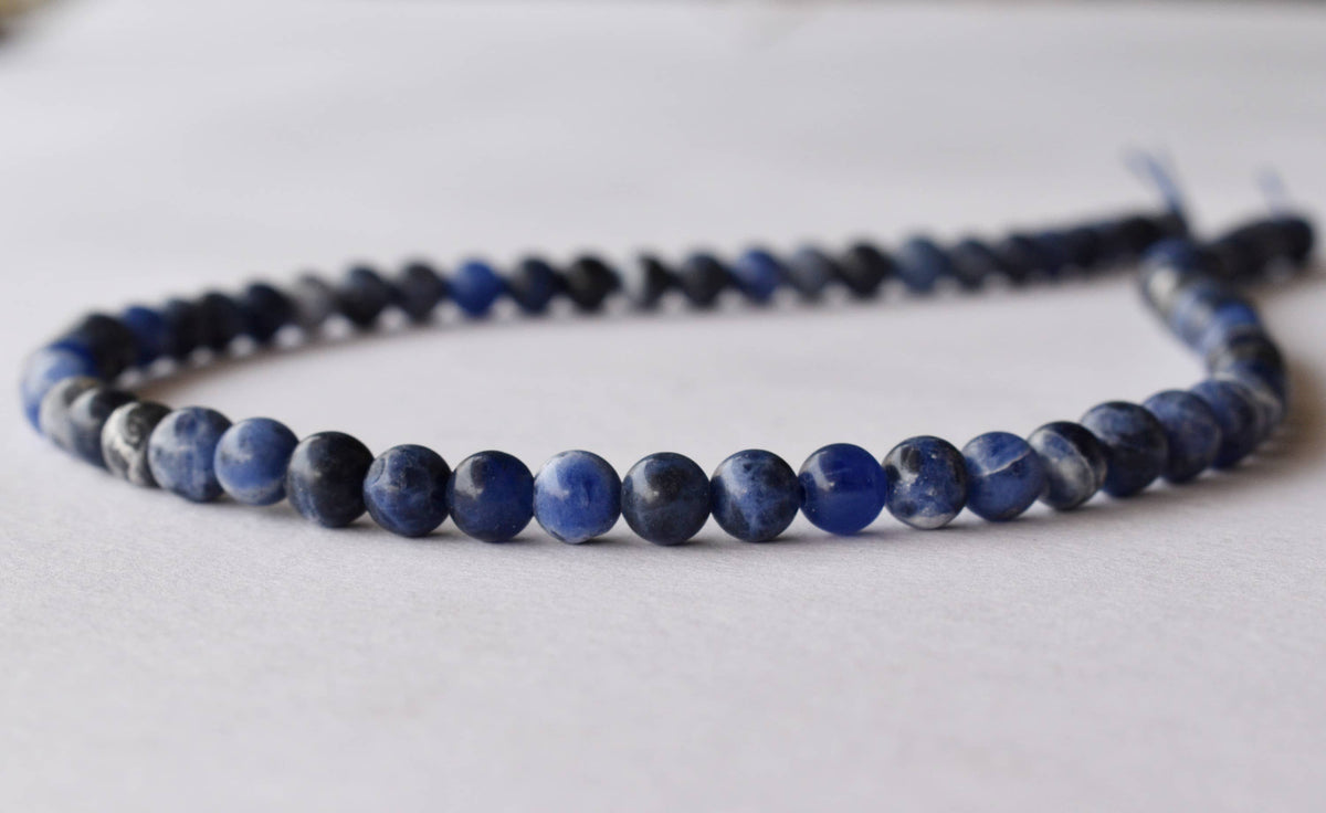 Sodalite Beads, Natural Round Crystal Beads 4mm to 12mm  DestGlow