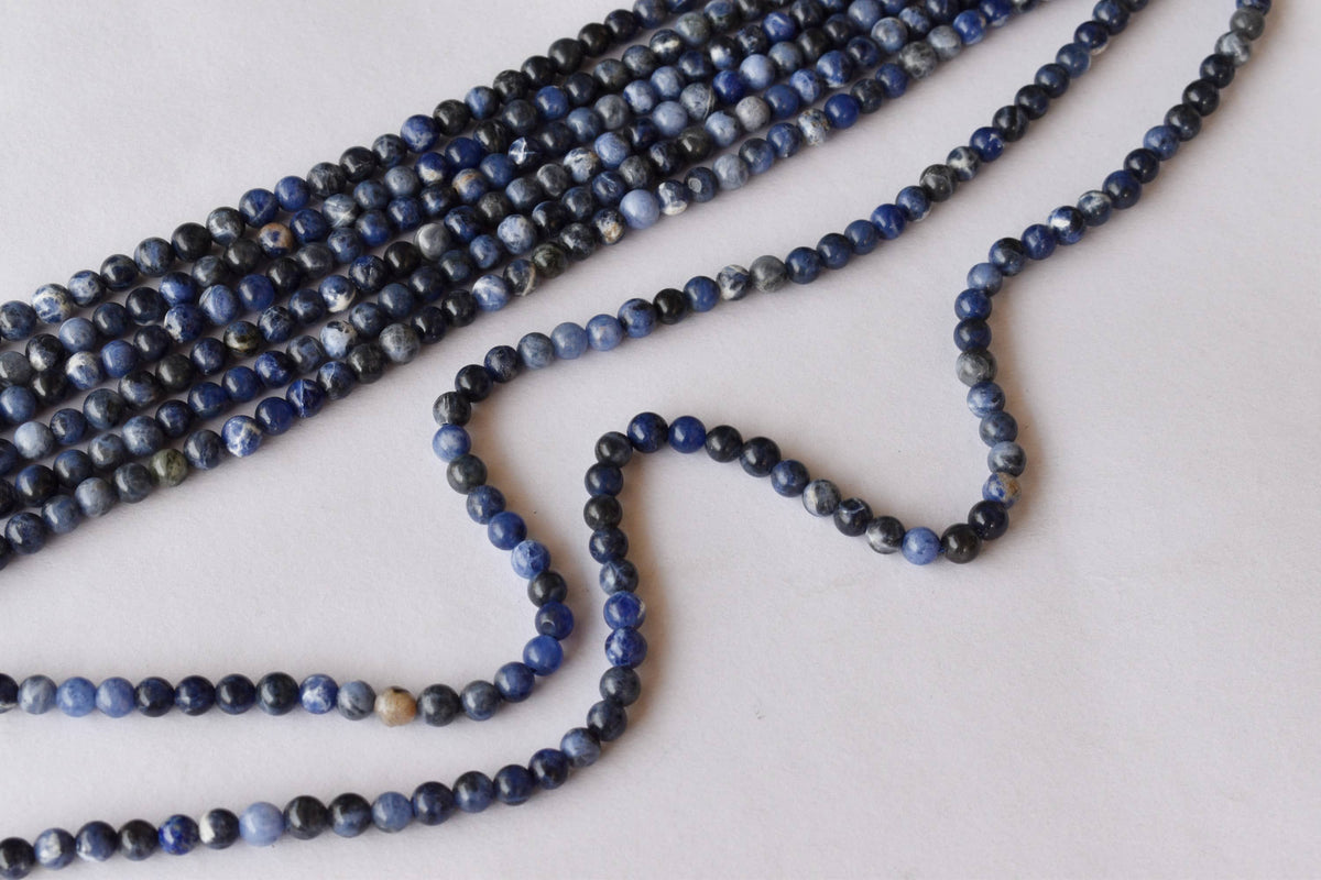 Sodalite Beads, Natural Round Crystal Beads 4mm to 12mm  DestGlow