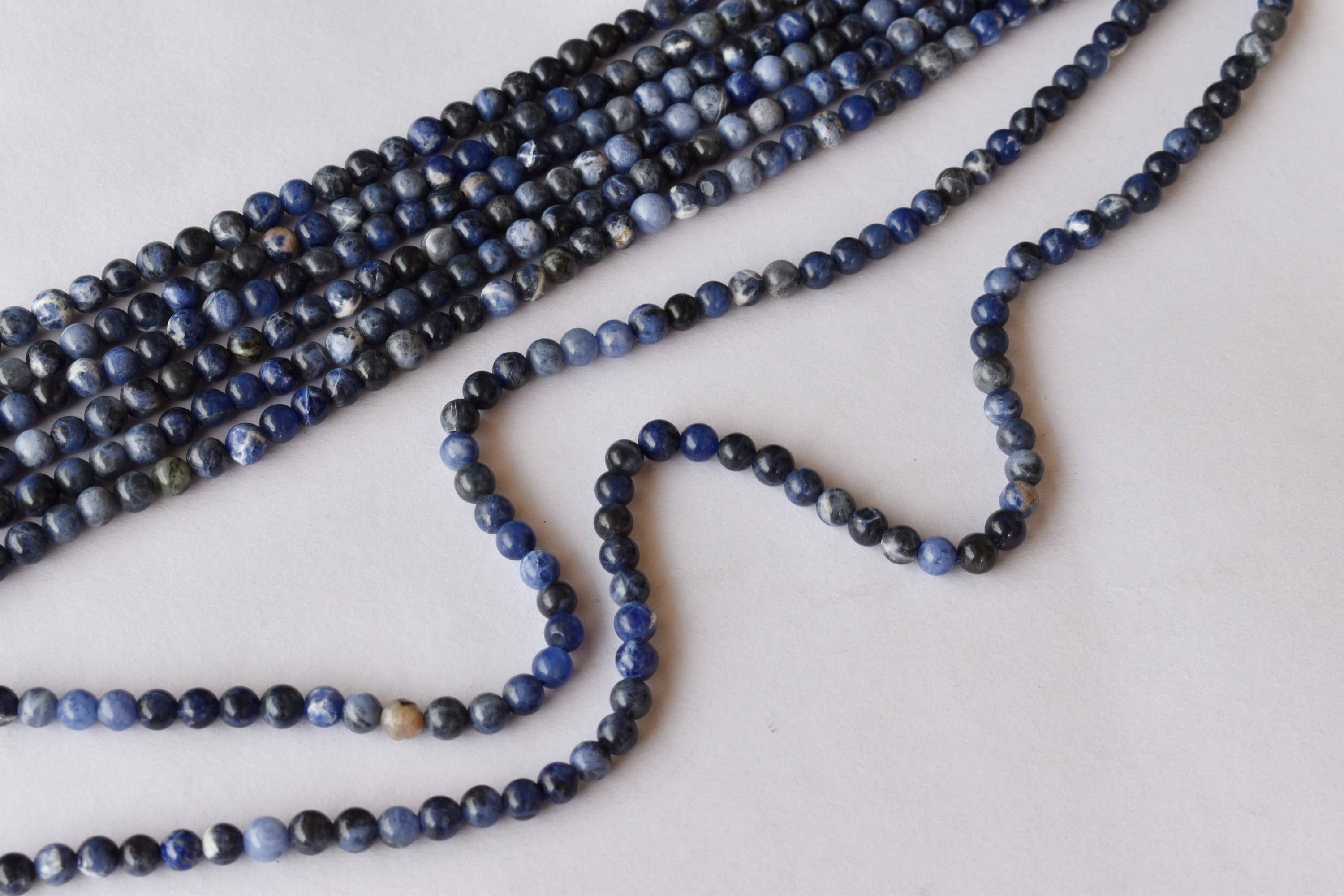 Sodalite Beads, Natural Round Crystal Beads 4mm to 12mm  DestGlow