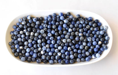 Sodalite Beads, Natural Round Crystal Beads 4mm to 12mm  DestGlow