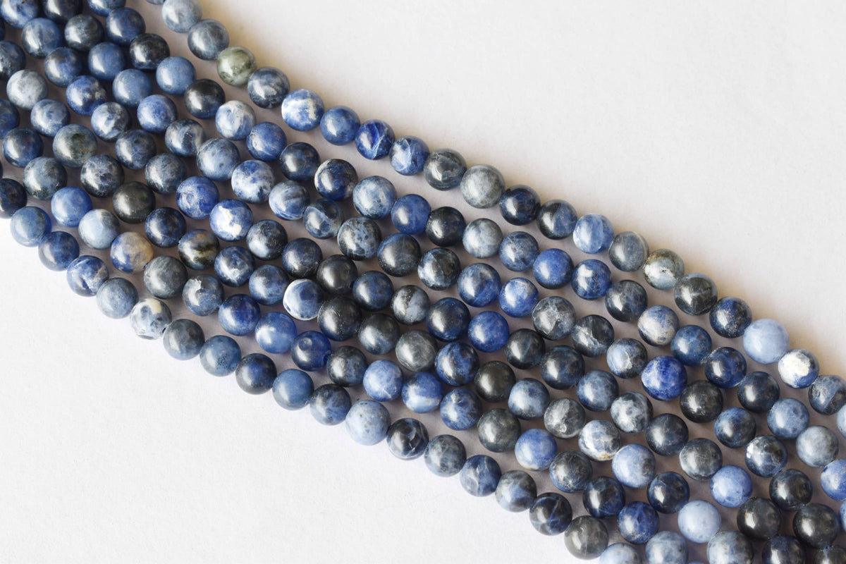 Sodalite Beads, Natural Round Crystal Beads 4mm to 12mm  DestGlow