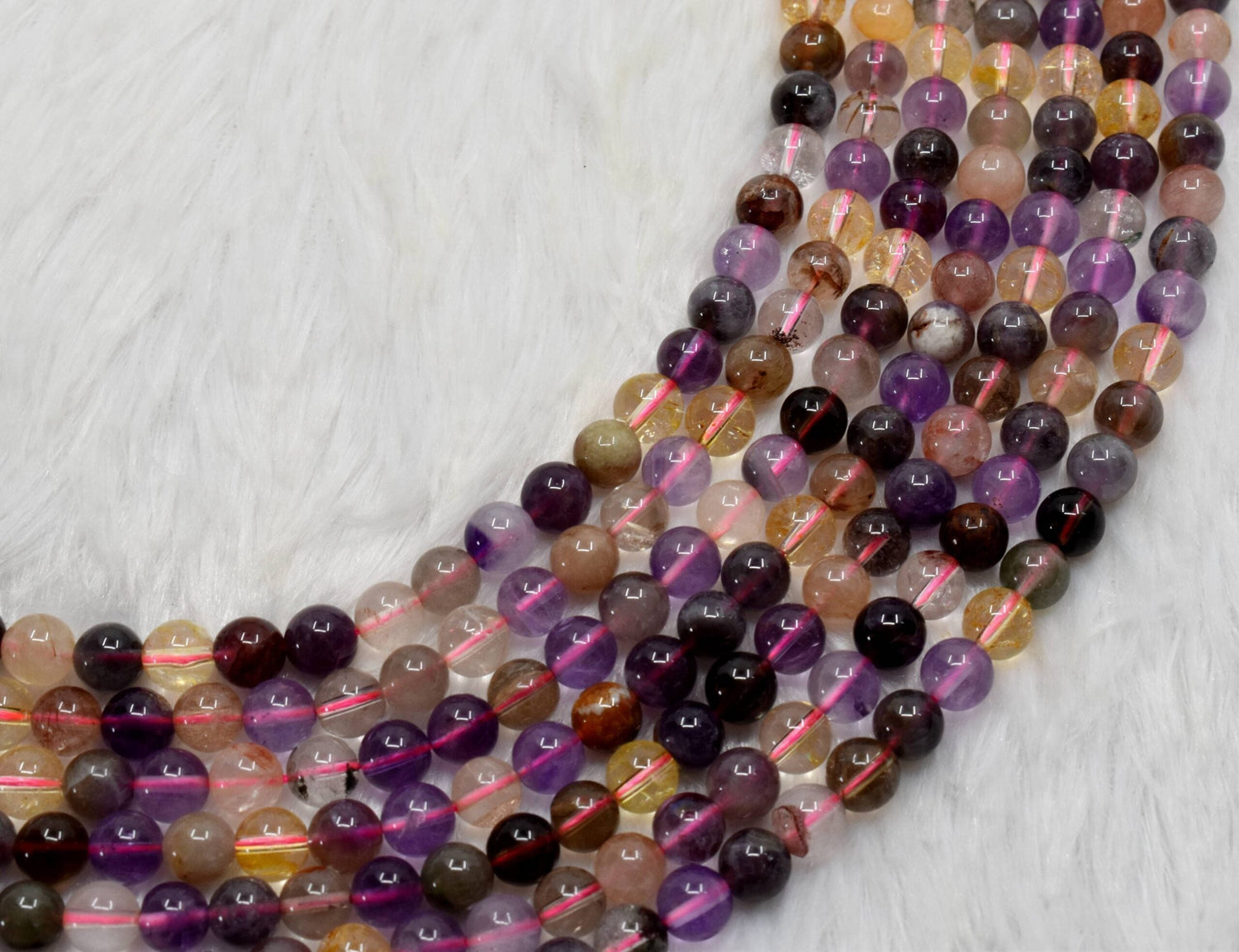 Super Seven A Grade 6mm, 8mm, 10mm Round Beads  DestGlow