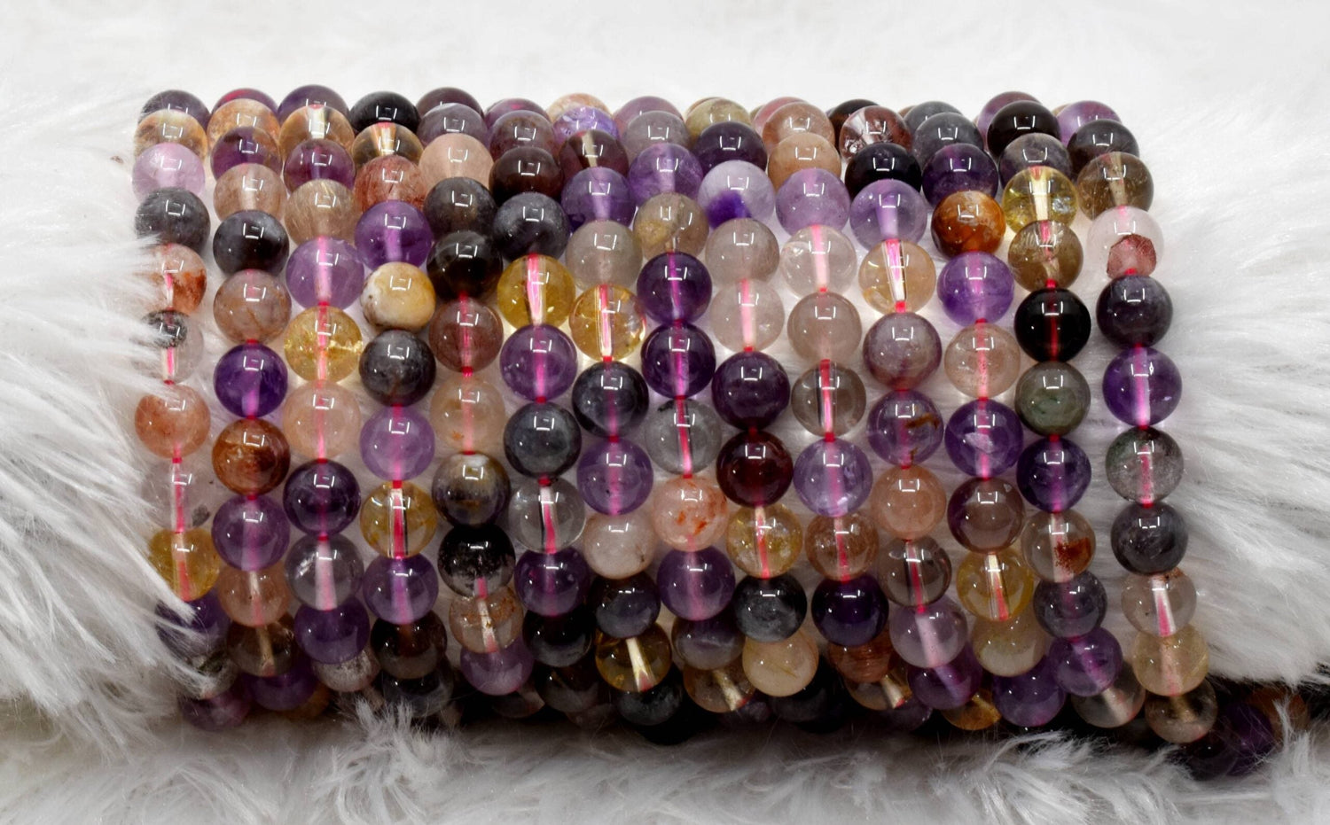 Super Seven A Grade 6mm, 8mm, 10mm Round Beads  DestGlow