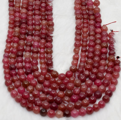 Strawberry Quartz Beads, Natural Round Crystal Beads 6mm to 10mm  DestGlow