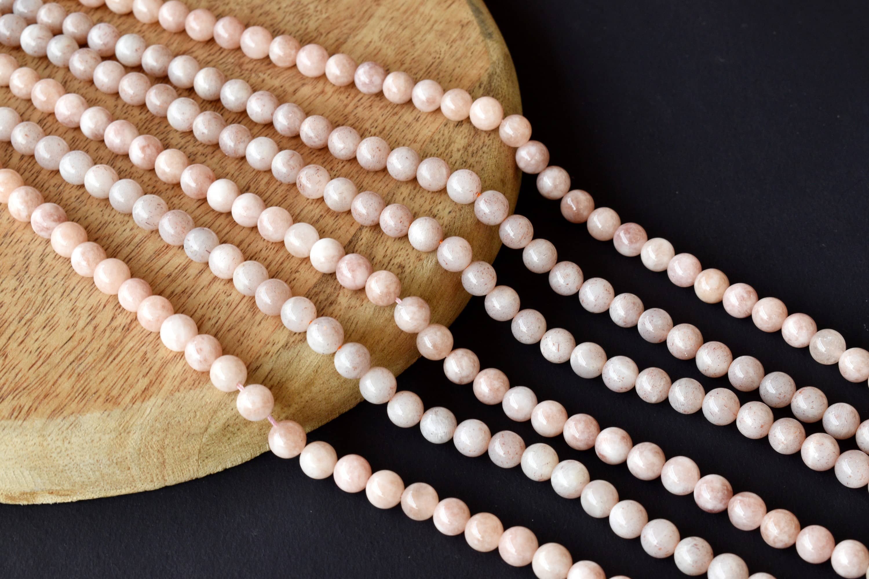 Sunstone Beads, Natural Round Crystal Beads 6mm to 10mm  DestGlow