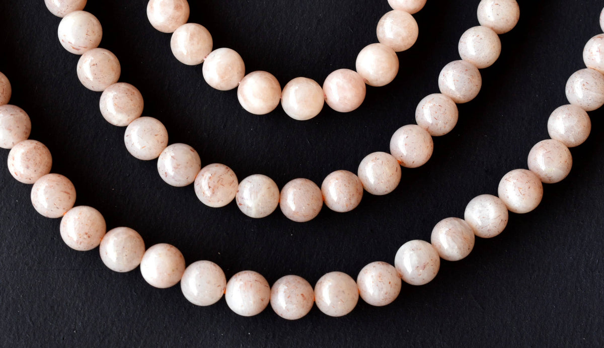 Sunstone Beads, Natural Round Crystal Beads 6mm to 10mm  DestGlow
