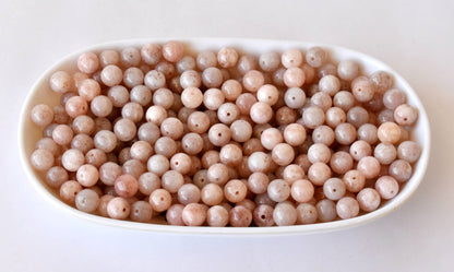 Sunstone Beads, Natural Round Crystal Beads 6mm to 10mm  DestGlow