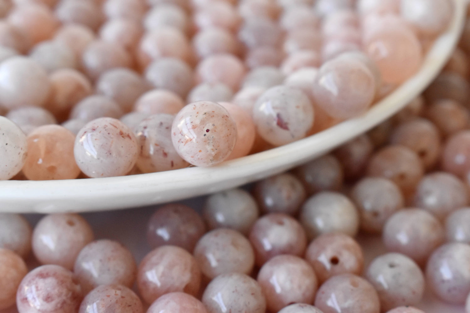 Sunstone Beads, Natural Round Crystal Beads 6mm to 10mm  DestGlow