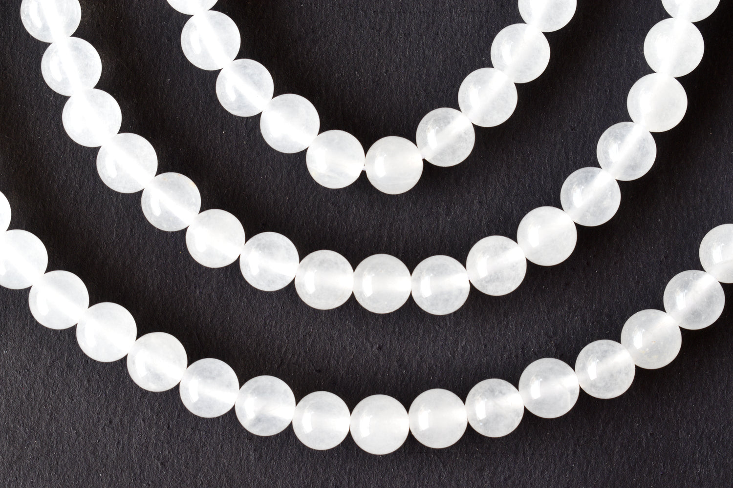 White Agate Beads, Natural Round Crystal Beads 8mm to 10mm  DestGlow