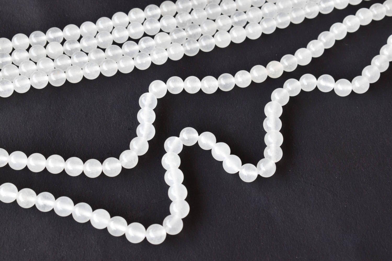 White Agate Beads, Natural Round Crystal Beads 8mm to 10mm  DestGlow