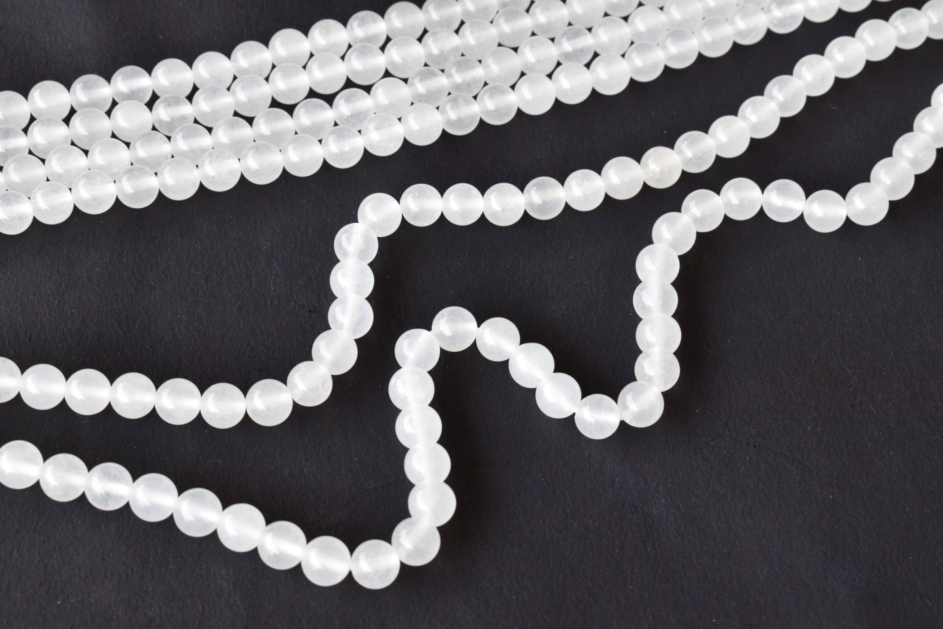 White Agate Beads, Natural Round Crystal Beads 8mm to 10mm  DestGlow