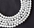 White Agate Beads, Natural Round Crystal Beads 8mm to 10mm  DestGlow