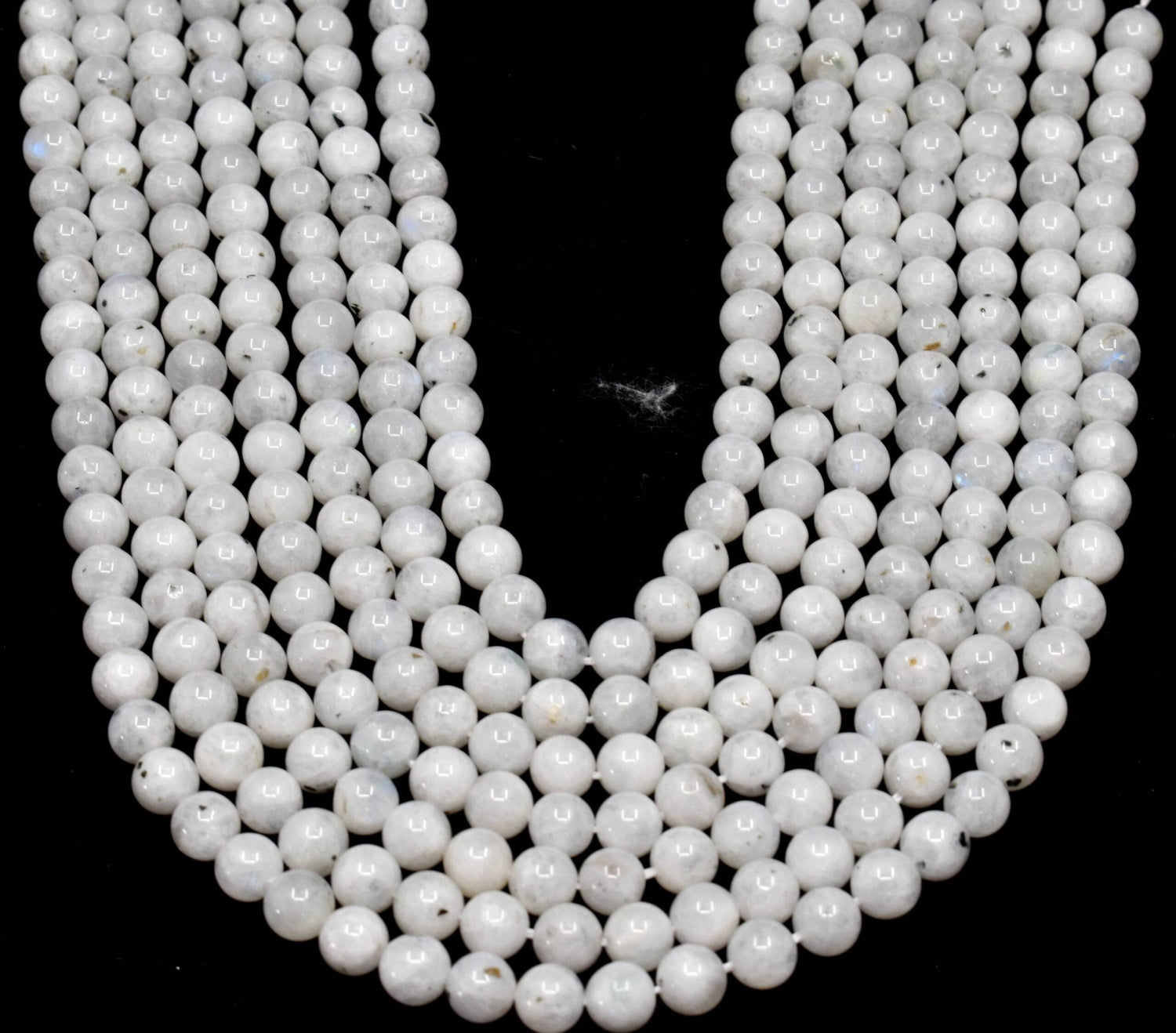 White Rainbow Moonstone Beads, Natural Round Crystal Beads 4mm to 10mm  DestGlow