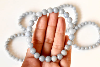 Angelite Bracelet (Expanded Awareness, Calming And Patience)  DestGlow