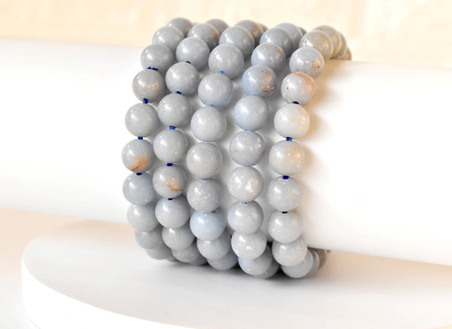 Angelite Bracelet (Expanded Awareness, Calming And Patience)  DestGlow